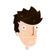 cartoon nervous man N147