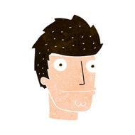 cartoon nervous man N148