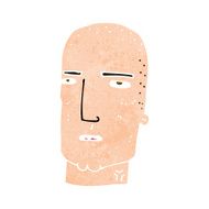 cartoon bald tough guy N19