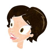 cartoon pretty female face N91