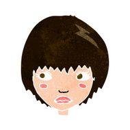cartoon unhappy girl N18