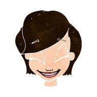 cartoon pretty female face N93