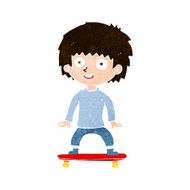 Cartoon Boy On Skateboard N17