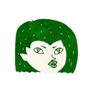 cartoon vampire face N38