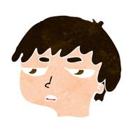 cartoon annoyed boy N36