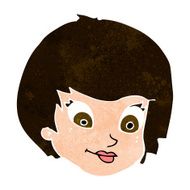 cartoon female face N143