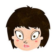 cartoon surprised female face N64