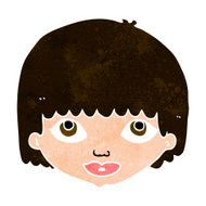cartoon female face N144