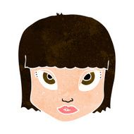 cartoon female face N145
