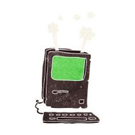 cartoon old computer N42