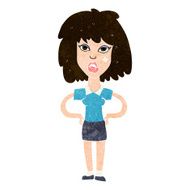 cartoon tough woman N10