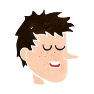 cartoon happy boy face N46