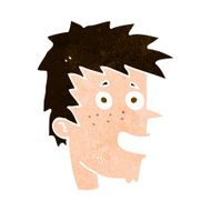 cartoon happy boy face N47