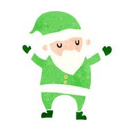 cartoon dancing santa N11