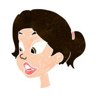 cartoon friendly woman N66