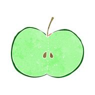 cartoon sliced apple N12