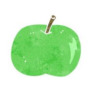 cartoon shiny apple N10