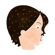 cartoon female face N146