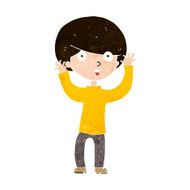 cartoon startled boy N34