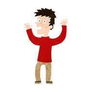 cartoon excited man N94