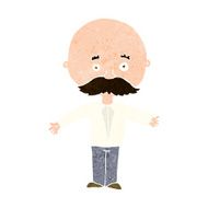 Cartoon Man With Mustache N101