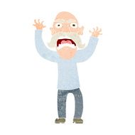 cartoon angry old man N148