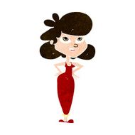 Cartoon Girl With Hands On Hips N21