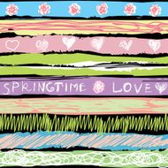 spring background in sorbet colors