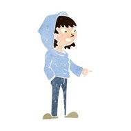 cartoon pointing teenager N10