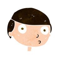 cartoon boy staring N19