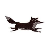 cartoon running wolf N6