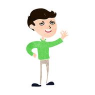 cartoon man making excellent gesture N10