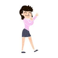 cartoon happy businesswoman N9