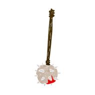cartoon bloody medieval mace N8