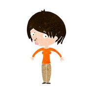 cartoon woman shrugging N56