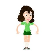 cartoon pretty woman N268