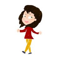 stress free woman cartoon N10