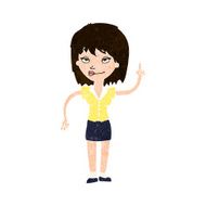 cartoon woman with idea N246