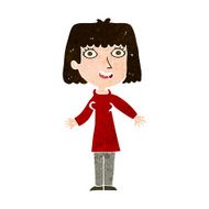 cartoon happy woman N255