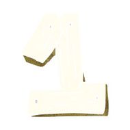 cartoon wooden number one N6