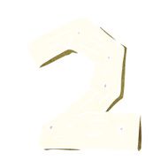cartoon wooden number N46