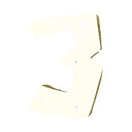 cartoon wooden number N47