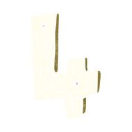cartoon wooden number N49