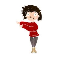 cartoon dancing woman N48