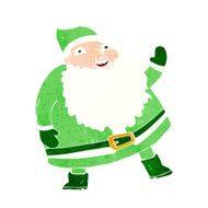 funny waving santa claus cartoon N19