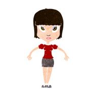 cartoon pretty woman N269