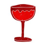 cartoon glass of red wine N8