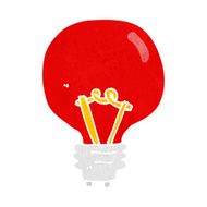 cartoon red light bulb N27