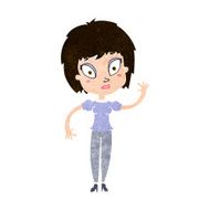 cartoon pretty girl N102