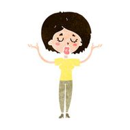 cartoon peaceful woman N10